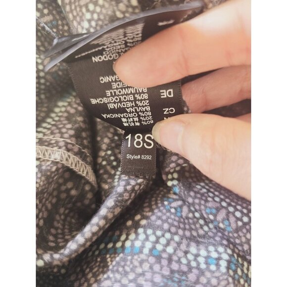 Kuhl Flora Organic Cotton Silk Grey Lace Blouse Top Shirt Medium Below Elbow - Picture 9 of 9